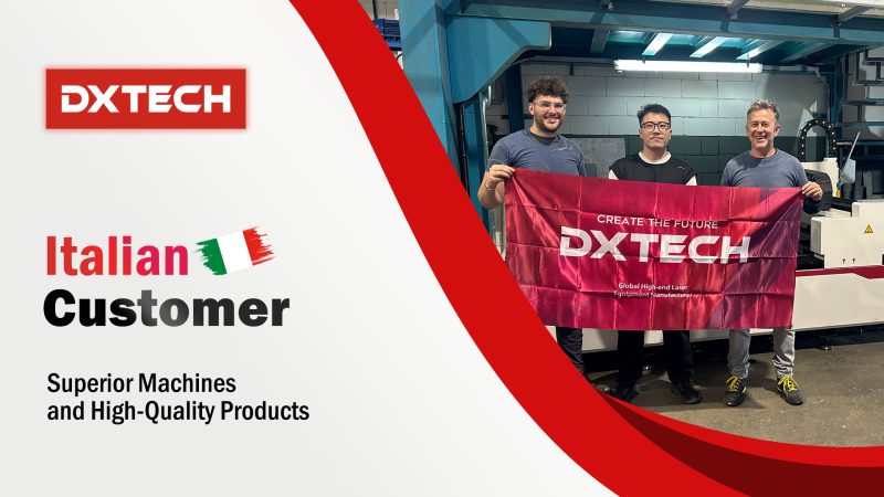 Italian Customer Feedbacks DXTECH 1325FL Carbon Steel CNC Metal Fiber Laser Cutting Machine